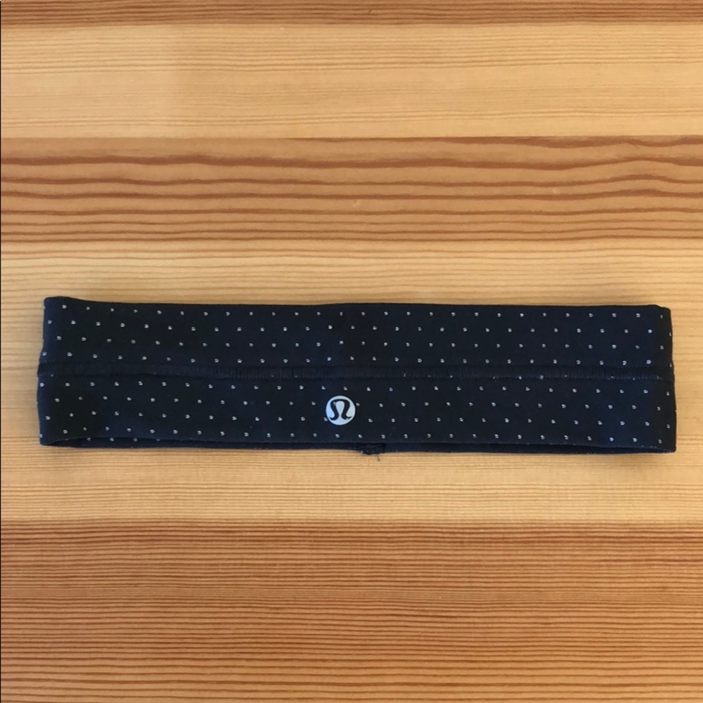 Lululemon Gray Polka Dot Headband